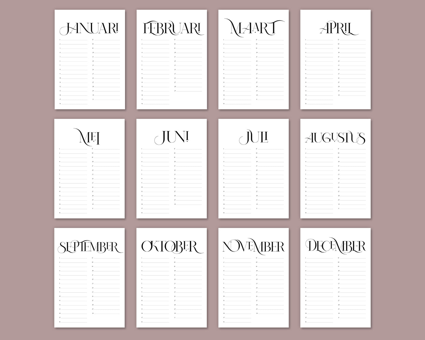 Verjaardagskalender Naomi